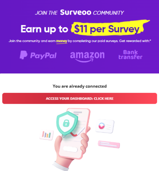 Complete Surveys to earn money with Surveoo! 